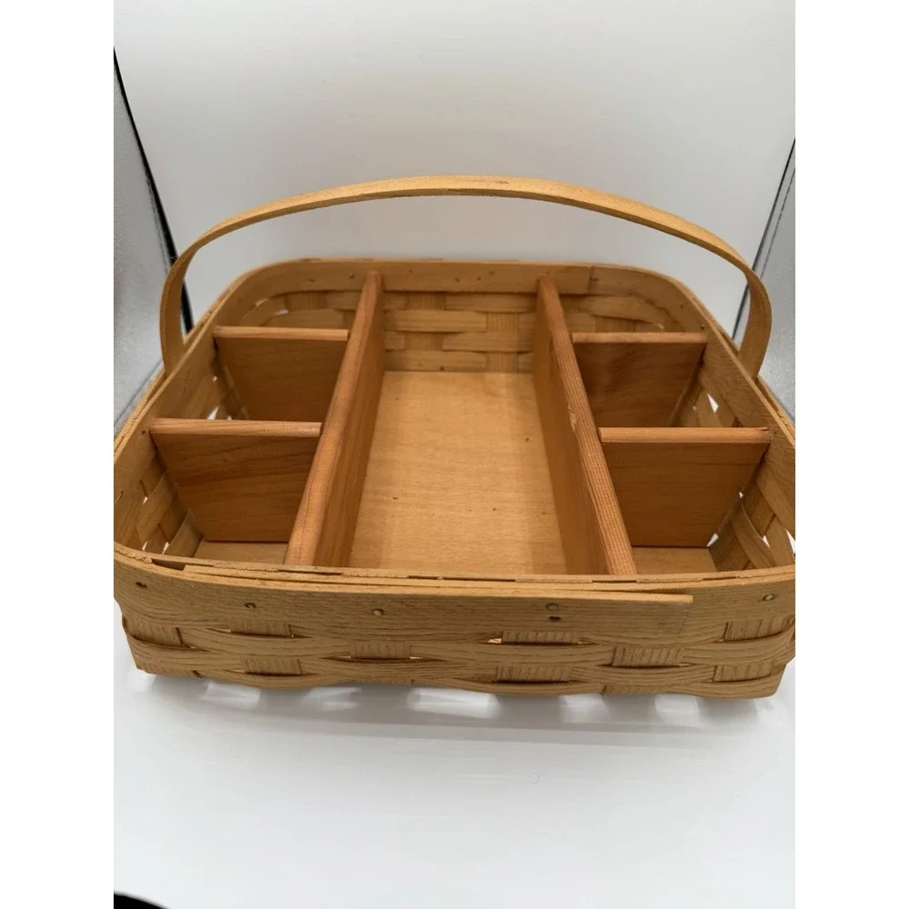 Peterboro Since 1854 Basket Co. Large Handle And 7 Dividers